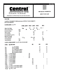 Datasheet 2N4928 manufacturer Central